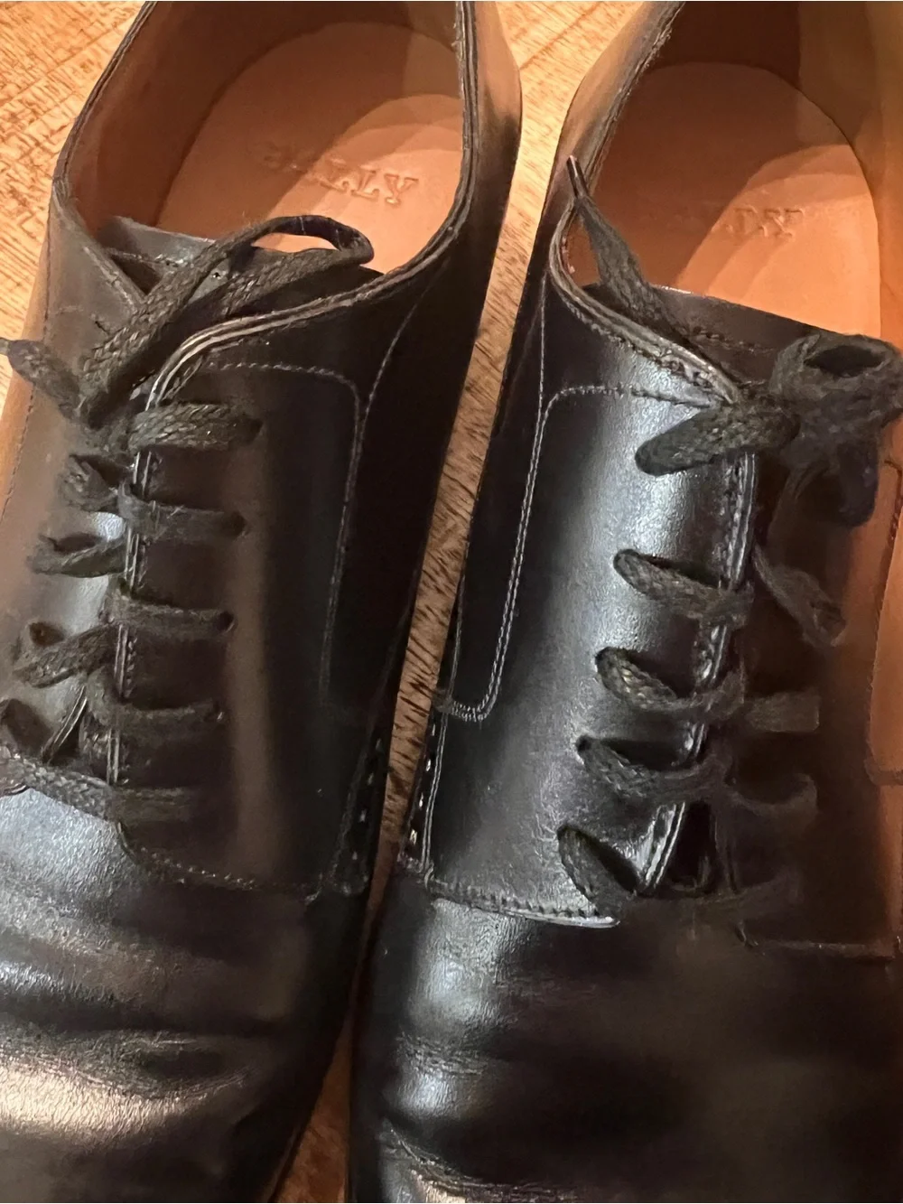 Bally Lantel Men’s Black Leather Derby Dress Shoes Swiss Made Size US 12